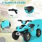 6V Kids Electric 4 Wheels Ride-On Toy with Wear-Resistant Wheels for Indoor Outdoor Use